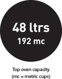 48ltr Top Oven Capacity