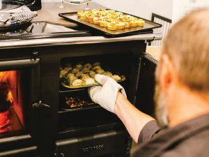 ESSE Ironheart trays of food in the oven